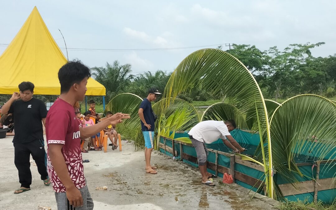 Persiapan Pawai Petang Belimau di Kampung Tanjung Kuras